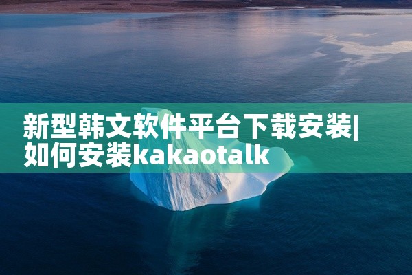 新型韩文软件平台下载安装